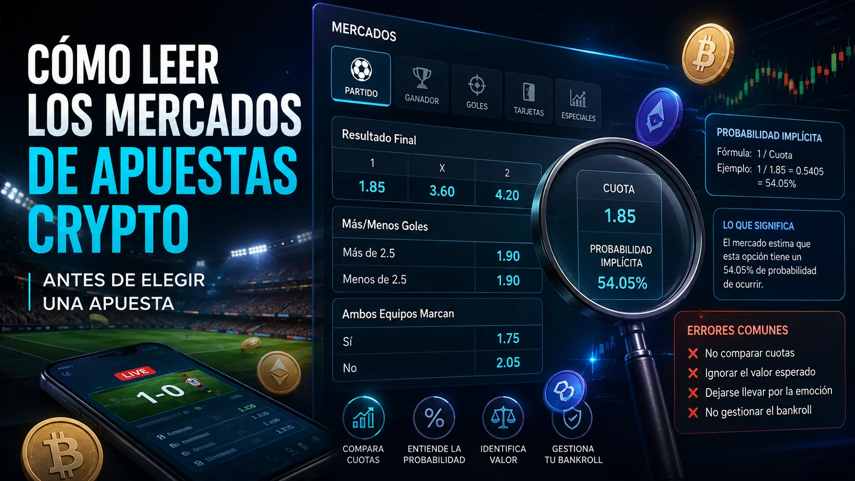 Cómo Leer los Mercados de Apuestas Crypto Antes de Elegir una Apuesta 